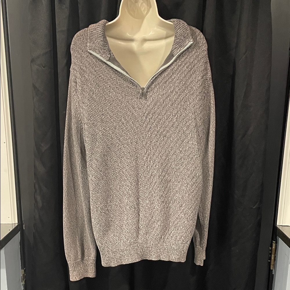 Calvin Klein Jeans Gray Zip-Up Sweater